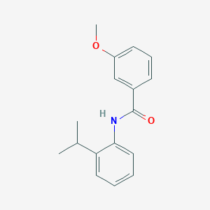molecular formula C17H19NO2 B336614 3-methoxy-N-[2-(propan-2-yl)phenyl]benzamide 