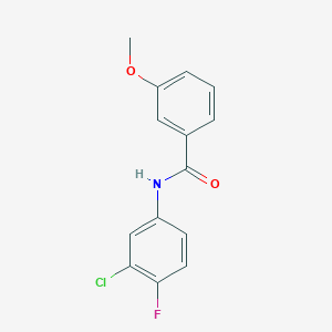 molecular formula C14H11ClFNO2 B336619 N-(3-chloro-4-fluorophenyl)-3-methoxybenzamide 