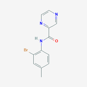 molecular formula C12H10BrN3O B336620 N-(2-bromo-4-methylphenyl)pyrazine-2-carboxamide 