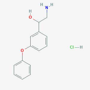 molecular formula C14H16ClNO2 B3366206 2-Amino-1-(3-phenoxyphenyl)ethanol hydrochloride CAS No. 133562-41-1