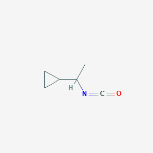 molecular formula C6H9NO B3366213 (1-Isocyanatoethyl)cyclopropane CAS No. 1339932-84-1