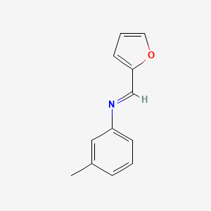 molecular formula C12H11NO B3366226 N-糠基亚甲基-M-甲苯胺 CAS No. 134127-17-6