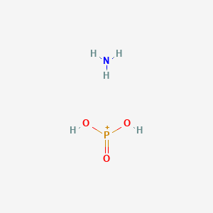 molecular formula H5NO3P+ B3366249 Azane;dihydroxy(oxo)phosphanium CAS No. 13446-12-3