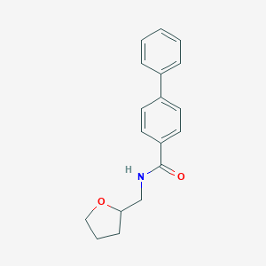 molecular formula C18H19NO2 B336625 N-(tetrahydro-2-furanylmethyl)-4-biphenylcarboxamide 