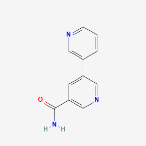 molecular formula C11H9N3O B3366255 [3,3'-Bipyridine]-5-carboxamide CAS No. 1346686-54-1