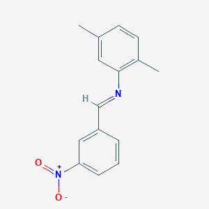 molecular formula C15H14N2O2 B3366274 N-(3-Nitrobenzylidene)-2,5-xylidine CAS No. 134925-95-4