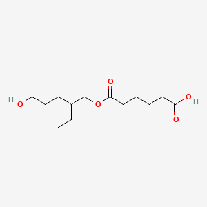 molecular formula C14H26O5 B3366280 6-(2-Ethyl-5-hydroxy-hexoxy)-6-oxo-hexanoic acid CAS No. 134998-71-3