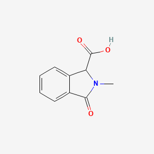 molecular formula C10H9NO3 B3366284 2-methyl-3-oxo-2,3-dihydro-1H-isoindole-1-carboxylic acid CAS No. 1350468-65-3