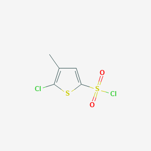 molecular formula C5H4Cl2O2S2 B3366288 5-Chloro-4-methylthiophene-2-sulfonyl chloride CAS No. 1353435-17-2