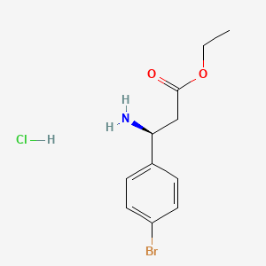 molecular formula C11H15BrClNO2 B3366309 ethyl (3S)-3-amino-3-(4-bromophenyl)propanoate hydrochloride CAS No. 1354940-98-9