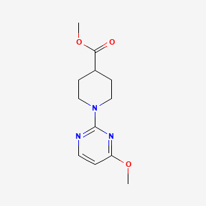 molecular formula C12H17N3O3 B3366313 Methyl 1-(4-methoxypyrimidin-2-yl)piperidine-4-carboxylate CAS No. 1354949-53-3