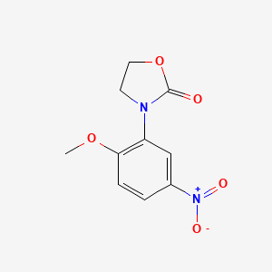 molecular formula C10H10N2O5 B3366324 3-(2-Methoxy-5-nitrophenyl)-1,3-oxazolidin-2-one CAS No. 1354958-24-9