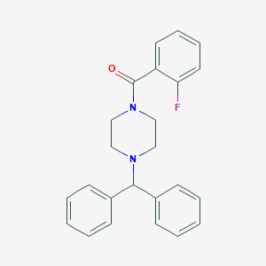 molecular formula C24H23FN2O B336634 1-Benzhydryl-4-(2-fluorobenzoyl)piperazine 