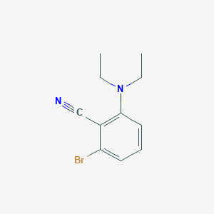 molecular formula C11H13BrN2 B3366357 2-Bromo-6-(diethylamino)benzonitrile CAS No. 1365271-78-8