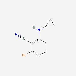 molecular formula C10H9BrN2 B3366360 2-Bromo-6-(cyclopropylamino)benzonitrile CAS No. 1365272-47-4