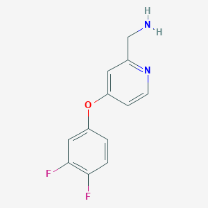 molecular formula C12H10F2N2O B3366384 [4-(3,4-Difluorophenoxy)pyridin-2-yl]methanamine CAS No. 1365836-26-5