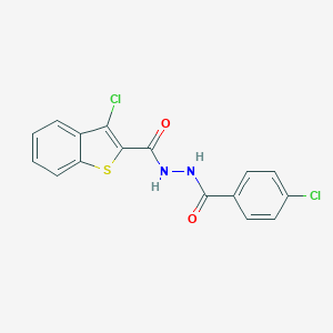 molecular formula C16H10Cl2N2O2S B336642 3-chloro-N'-(4-chlorobenzoyl)-1-benzothiophene-2-carbohydrazide 