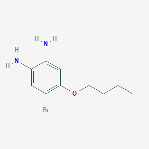 molecular formula C10H15BrN2O B3366426 4-Bromo-5-butoxybenzene-1,2-diamine CAS No. 1373232-36-0