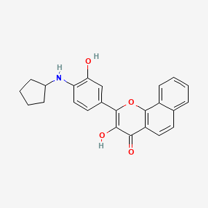 2-[4-(Cyclopentylamino)-3-hydroxyphenyl]-3-hydroxybenzo[h]chromen-4-one