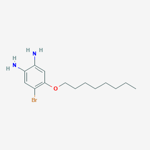 molecular formula C14H23BrN2O B3366437 4-Bromo-5-(octyloxy)benzene-1,2-diamine CAS No. 1373232-59-7