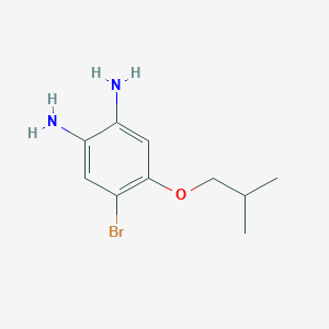 molecular formula C10H15BrN2O B3366453 4-Bromo-5-(2-methylpropoxy)benzene-1,2-diamine CAS No. 1373232-96-2