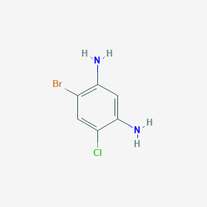 molecular formula C6H6BrClN2 B3366455 4-Bromo-6-chlorobenzene-1,3-diamine CAS No. 1373233-06-7