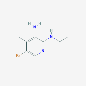 molecular formula C8H12BrN3 B3366461 5-Bromo-2-N-ethyl-4-methylpyridine-2,3-diamine CAS No. 1373233-16-9