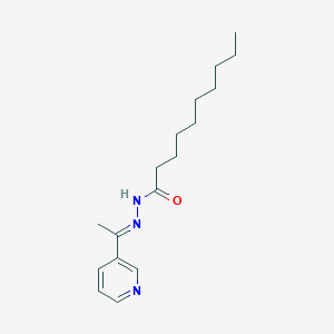 molecular formula C17H27N3O B336650 N'-[1-(3-pyridinyl)ethylidene]decanohydrazide 
