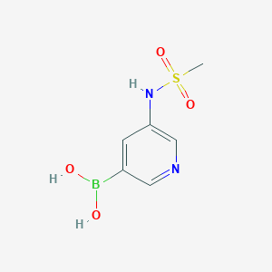 molecular formula C6H9BN2O4S B3366541 5-Methanesulfonylamino-pyridine-3-boronic acid CAS No. 1382475-73-1