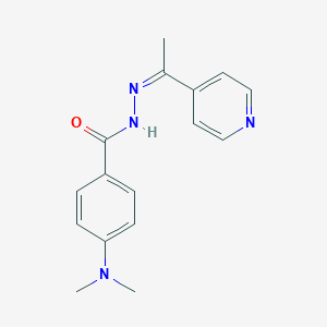 molecular formula C16H18N4O B336656 4-(dimethylamino)-N-[(Z)-1-pyridin-4-ylethylideneamino]benzamide 
