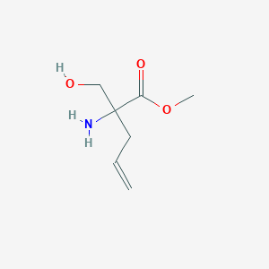 molecular formula C7H13NO3 B3366587 2-氨基-2-羟甲基-戊-4-烯酸甲酯 CAS No. 1391022-27-7