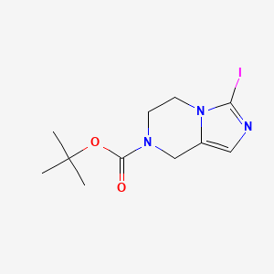 molecular formula C11H16IN3O2 B3366599 tert-Butyl 3-iodo-5,6-dihydroimidazo[1,5-a]pyrazine-7(8H)-carboxylate CAS No. 1393569-69-1