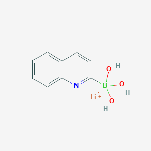 molecular formula C9H9BLiNO3 B3366600 Lithium (quinolin-2-YL)trihydroxyborate CAS No. 1393823-01-2
