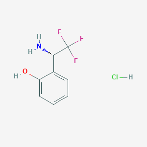 molecular formula C8H9ClF3NO B3366604 (S)-2-(1-Amino-2,2,2-trifluoroethyl)phenol hydrochloride CAS No. 1394822-92-4