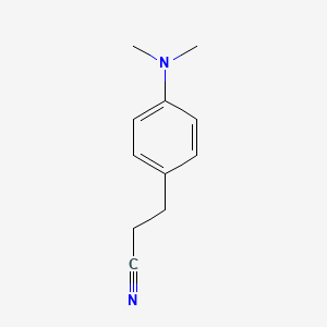 molecular formula C11H14N2 B3366610 Benzenepropanenitrile, 4-(dimethylamino)- CAS No. 139670-58-9