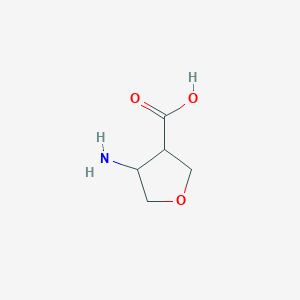 molecular formula C5H9NO3 B3366612 4-Aminooxolane-3-carboxylic acid CAS No. 1396972-35-2