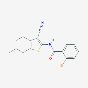 molecular formula C17H15BrN2OS B336663 2-bromo-N-(3-cyano-6-methyl-4,5,6,7-tetrahydro-1-benzothiophen-2-yl)benzamide 