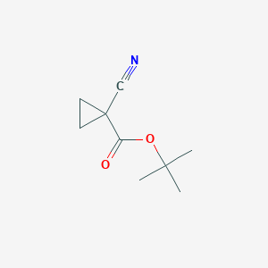molecular formula C9H13NO2 B3366642 1-Cyano-cyclopropanecarboxylic acid tert-butyl ester CAS No. 1414958-19-2