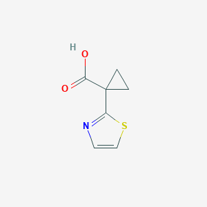 molecular formula C7H7NO2S B3366644 1-Thiazol-2-yl-cyclopropanecarboxylic acid CAS No. 1414958-21-6