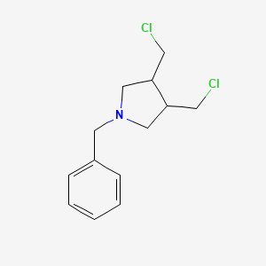 molecular formula C13H17Cl2N B3366659 1-Benzyl-3,4-bis(chloromethyl)pyrrolidine CAS No. 1416351-90-0