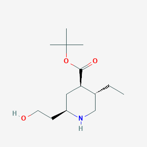 molecular formula C14H27NO3 B3366663 (2R,4R,5S)-Tert-butyl 5-ethyl-2-(2-hydroxyethyl)piperidine-4-carboxylate CAS No. 1417788-94-3