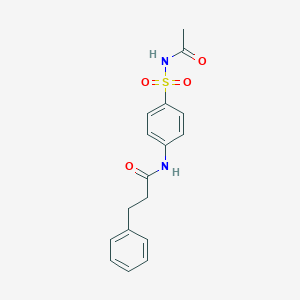 molecular formula C17H18N2O4S B336668 N-{4-[(acetylamino)sulfonyl]phenyl}-3-phenylpropanamide 