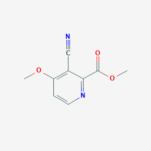 molecular formula C9H8N2O3 B3366702 3-Cyano-4-methoxy-pyridine-2-carboxylic acid methyl ester CAS No. 1427416-75-8