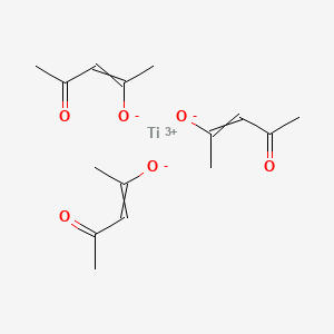 molecular formula C15H21O6Ti B3366714 Tris(pentane-2,4-dionato-O,O')titanium CAS No. 14284-96-9
