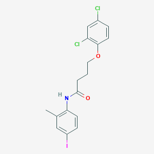 molecular formula C17H16Cl2INO2 B336679 4-(2,4-dichlorophenoxy)-N-(4-iodo-2-methylphenyl)butanamide 