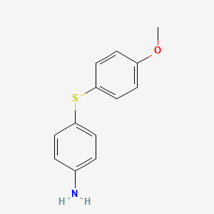 molecular formula C13H13NOS B3366791 4-[(4-Methoxyphenyl)sulfanyl]aniline CAS No. 14453-85-1