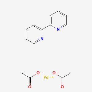 molecular formula C14H14N2O4Pd B3366824 Bis(acetato-O)(2,2'-bipyridine-N,N')palladium CAS No. 14724-41-5