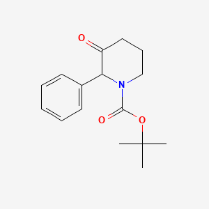 molecular formula C16H21NO3 B3366856 叔丁基-3-氧代-2-苯基哌啶-1-羧酸酯 CAS No. 148701-78-4