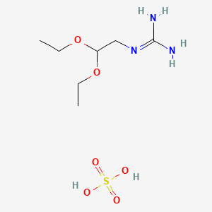molecular formula C7H19N3O6S B3366881 Guanidine, (2,2-diethoxyethyl)-, sulfate (1:1) CAS No. 15021-44-0