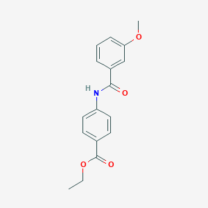 molecular formula C17H17NO4 B336689 Ethyl 4-[(3-methoxybenzoyl)amino]benzoate 